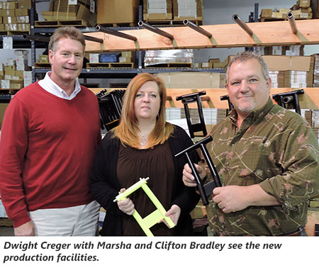 History Dwight Creger with Marsha and Clifton Bradley